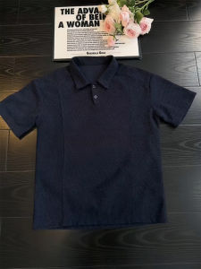 LIUBU | Dragon Scale Pattern Breathy Polo Shirt