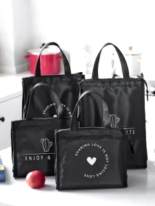 Insulated Lunch Bag WaterProof with Side Pockets Lunch Box Bag Tote Bento Bag for Food Storage