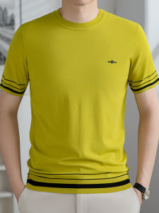 J&FO | Breathable Stripe Short Sleeve T-Shirt