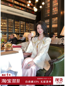 Syqiao Spring Blossom Embroidered Heavy Work Silk Short Jacket Loose Fitting High End New Chinese Style Womens Fashion Outerwear