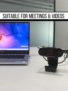 4k Ultra HD Pro WebcamHyper-Fast Streaming Wide Adjustable Field of View 5X Zoom Video Conferencing Recording and Streaming PC/Mac/Laptop