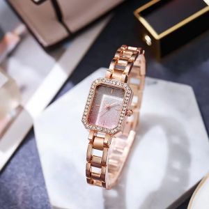 Fashion Jewelry Womens Watch Relo Stainless Steel Strap Gradient Colorful Luxury Arabic Numbers Analog Quartz Watch For Women