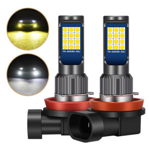 (Dikirim Dari Jakarta) 2Pcs Lampu Kabut Mobil Super Terang Lampu LED Mobil Putih /Kuning/Biru es H8/ H11 P13W H16 Fog lamp Mobil Lampu