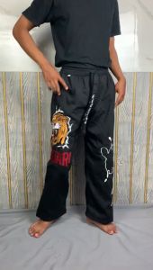 Celana Pangsi Bordir C-10 Motif Gambar Macan Harimau Keren Olahraga Tebal Komprang Panjang Outdoor
