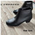 GREEN'D SHOES - Sepatu PDH Resleting wanita / pdh polwan security satpam boots hak 5cm. 