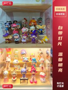 Blind Box Storage Box & Pop Mart Acrylic Display Stand: Open Door Hand-Made Box Display Cabinet with HD Dustproof Cover