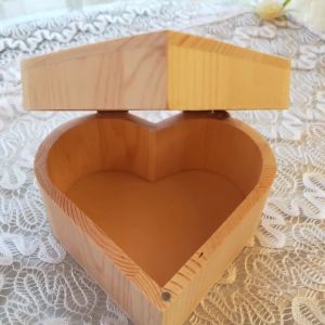 Kotak Cincin / Tempat Cincin Kayu Kotak Kayu Buatan / Kotak Penyimpanan Kayu