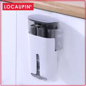 Locaupin Plastic Bag Holder Trash Bag Dispenser Roll Holder Grocery Bags Storage Cabinet Door Under Sink Bag Saver