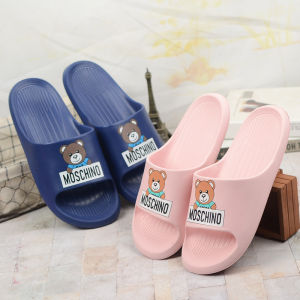 Dép Đi Trong Nhà Mùa Hè Nhẹ EVA Hoạt Hình Gấu Cho Cặp Đôi Chống Trượt Chống Thấm Nước Dép Đi Trong Nhà Cho Nam Và Nữ
