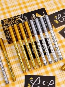 BabyShop-A118 Spidol Warna Metalik Gold Silver Waterproof Metallic Craftwork Pen Marker / Spidol