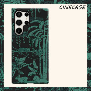 teal jungle animal silhouette For Samsung Galaxy S26 S25 S24 A56 A36 Dual Layer Luxury Fashion Full Lens Protective Case