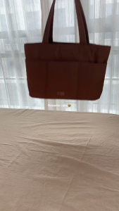 BAGSMART Woman Tote Bag Travel 14inch Laptop Puffy Office Shoulder Bag with Front Pocket