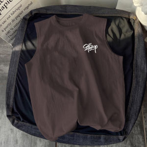 เสื้อกั๊กบาสเก็ตบอลแขนกุดผ้าฝ้ายแท้สำหรับผู้ชาย ฤดูร้อน 2025 ใหม่ เสื้อยืดลำลอง แขนกุด ทรงหลวม แฟชั่น ฤดูร้อน 2024