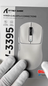 ATTACK SHARK X3 49g SUPERLIGHT Mouse PixArt PAW3395 Gaming Sensor BT/2.4G Wireless/Wired Gaming Mouse 6 Adjustable DPI up to 26000 200 Hrs Battery