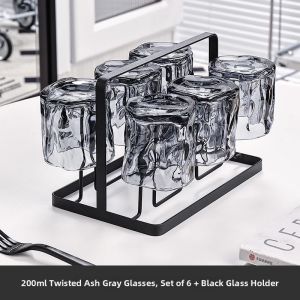 CRISTALGLASS | Elegant Luxury High-Visibility Twisted Glass Cup Set