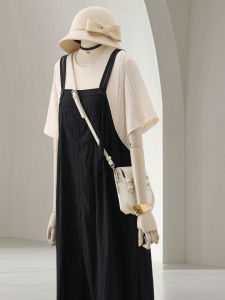 4U4U Summer New Loose Casual Korean Style Fake Two-Piece Dress Womens Dress Elegant Skirt Patchwork Simple Large Size