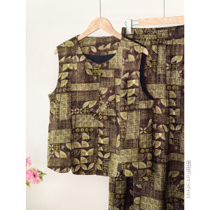 XIAOER | Áo Gile Nữ In Ẩn Mẫu Jacquard 100% Rayon