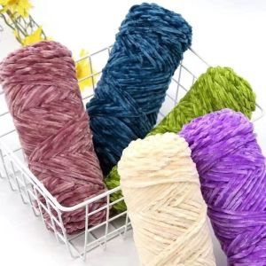 100g Chenille Soft Velvet Yarn Colored Blended Knitting Wool Crochet Yarn for Handmade Scarf Coat Baby Blanket And Hat