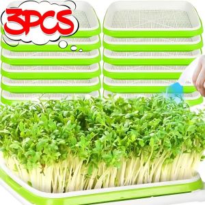 1/3Pcs Plastic Grow Nursery Pot Vegetable Soilless Nursery Tray Seed Germination Tray Seedling Sprout Plate Garden Supply