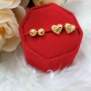 ต่างหูทองปักก้าน ต่างหูแฟชั่น ต่างหูตุ้ม ต่างหูหัวใจ ทองไมครอน ทองชุบ งานสวยใส่แทนของแท้ได้ ใส่ได้ทุกโอกาส