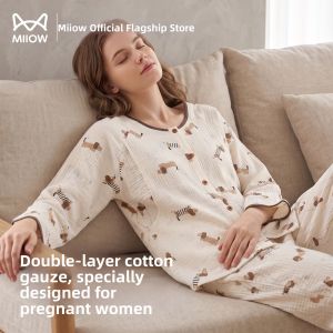 MiiOW | Cotton Maternity Nursing Pajamas with Padding