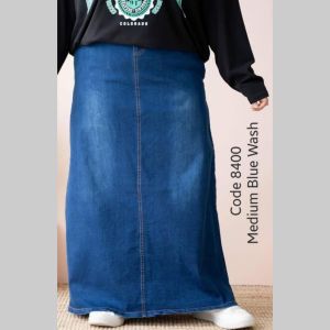 skirt jeans muslimah plus size - ready stok