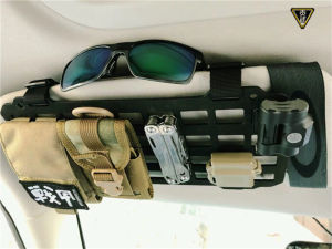 Tactical Sunshade Board Molle Vehicle Mounted Storage Organizer Off-Road Car Interior Modification Waterproof Plastic Hanging Installation