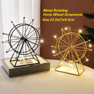 Metal Model Crafts: Ferris Wheel Decorative Ornaments & Rotating Porch Decoration