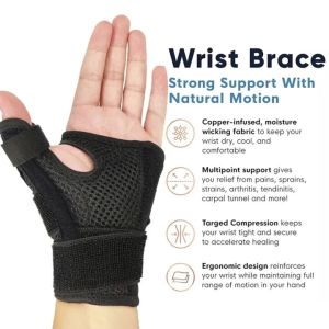 1PCS Thumb Splitter Left & Right Hand CMC with thumb support for arthritis tendonitis carpal tunnel pain and thumb sprains