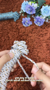 TALI JEMURAN NILON 10 METER ANTI SELIP - GANTUNGAN BAJU PAKAIAN HANDUK