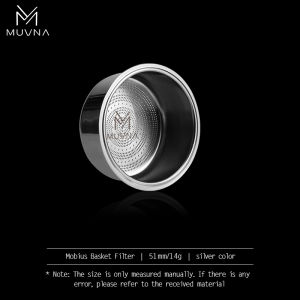 MUVNA Precision High Extraction Mobius Espresso Basket Filter Micro Sieve Filter Basket with 304 Stainless Steel for 51/54/58mm