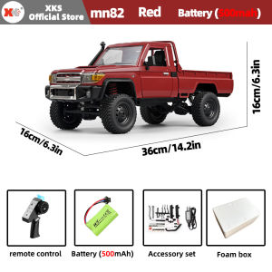 Mn82 Rc Car 1:12 Full Scale 2.4G 4WD 280 Motor Remote Control Off-Road Pickup Truck Model Car for Boys Adult Gifts