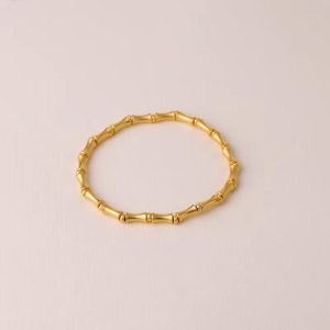 Chow Sang Sang 周生生 999.9 24K Pure Gold Cultural Blessings Bamboo Bracelet for Women 15cm 95621B Price-by-Weight 12.35g Gold