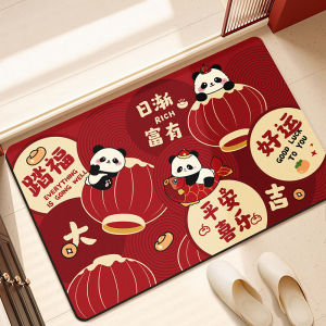 Red Soft Diatomaceous Earth Water Absorbent Anti-slip Bathroom Floor Mat