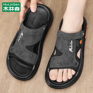 Mulinshan Mens Sandals 2025 New Summer Outdoor Driving Anti-slip Business Soft Bottom High-end Slippers Breathable Slip-On