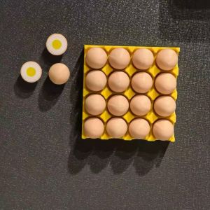 DIANSHIFANG | Creative Mini Egg Tray Decor Magnet Removable Note Photo Holder