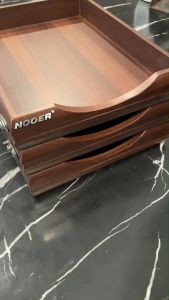 ชั้นเก็บเอกสาร 3ชั้น แบบพับได้ ไม้ MDF  ยี่ห้อ NOODER ใส่เอกสาร A4 แข็งแรง อุปกรณ์สํานักงาน