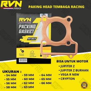 PERPAK GASKET PAKING PACKING BLOK HEAD HED TEMBAGA JUPITER Z VEGA CRYPTON JUPITER Z BURHAN VEGA R NEW 53 54 55 56 57 58 59 60 61 62 63 64 65 66 68 MM RVN RACING THAILAND