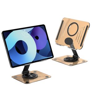 Easily Carried Transparent Acrylic Mobile Phone Tablet Holder with 360-Degree Rotation Feature YN262