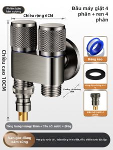 Van Vòi Nước Hai Đầu Tự Ngắt Một sang Hai