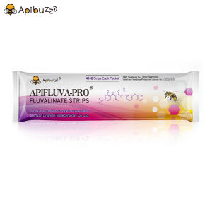 Mite Treatments for Bees - Fluvalinate Strips Apibuzz Apifluva-Pro Small Varroa Mite Strips for Bees - Beekeeping Material | Beehive Mite Control