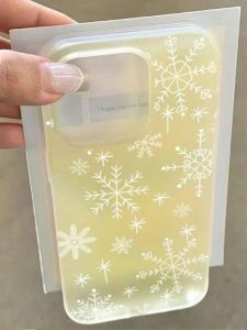 Creative Snowflake Matte Full Cover iPhone 17 pro Max Phone Case Compatible with 13 12 Mini Huawei 7 8 Honor 16 15 pro Xiaomi 11 Redmi 14 plus