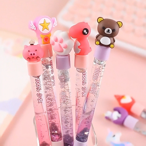 Creative Oil Quicksand 0.5mm Gel Pen Fairy Wand Cartoon Magic Colorful Unicorn Stationery Office Exam Writing Drawing