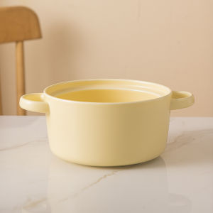 Tulip Garden Ceramic Instant Noodle Bowl with Lid Large Capacity for Student Dormitory Instant Noodles River Snail Rice Noodle Binaural Soup Bowl