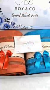 Hampers SOY&CO Handuk Couple Terry Palmer 70x140 dan 50x100 Motif