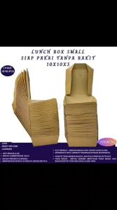 Lunch Box Small Siap Pakai Tidak Perlu Rakit -10X10X5 Cm-( ISI 50 PCS-LFD5)