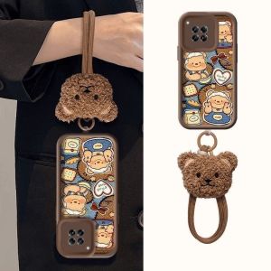 Phone Case Infinix Zero 40 Zero 30 Hot 40i Hot 40 Pro 4G 5G Cute Vintage Butter Bear Soft Casing with Plush Doll Lanyard Lens Protection Shockproof Silicone Soft Cover 2025