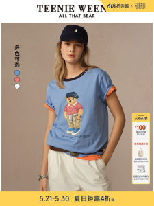 TEENIE WEENIE | Star Endorsement Couple Color Matching Printed Womens T-Shirt