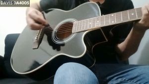 Davis Acoustic Guitar Glossy Linden Wood 40 inches