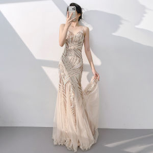 Luxury Strap Evening Dress